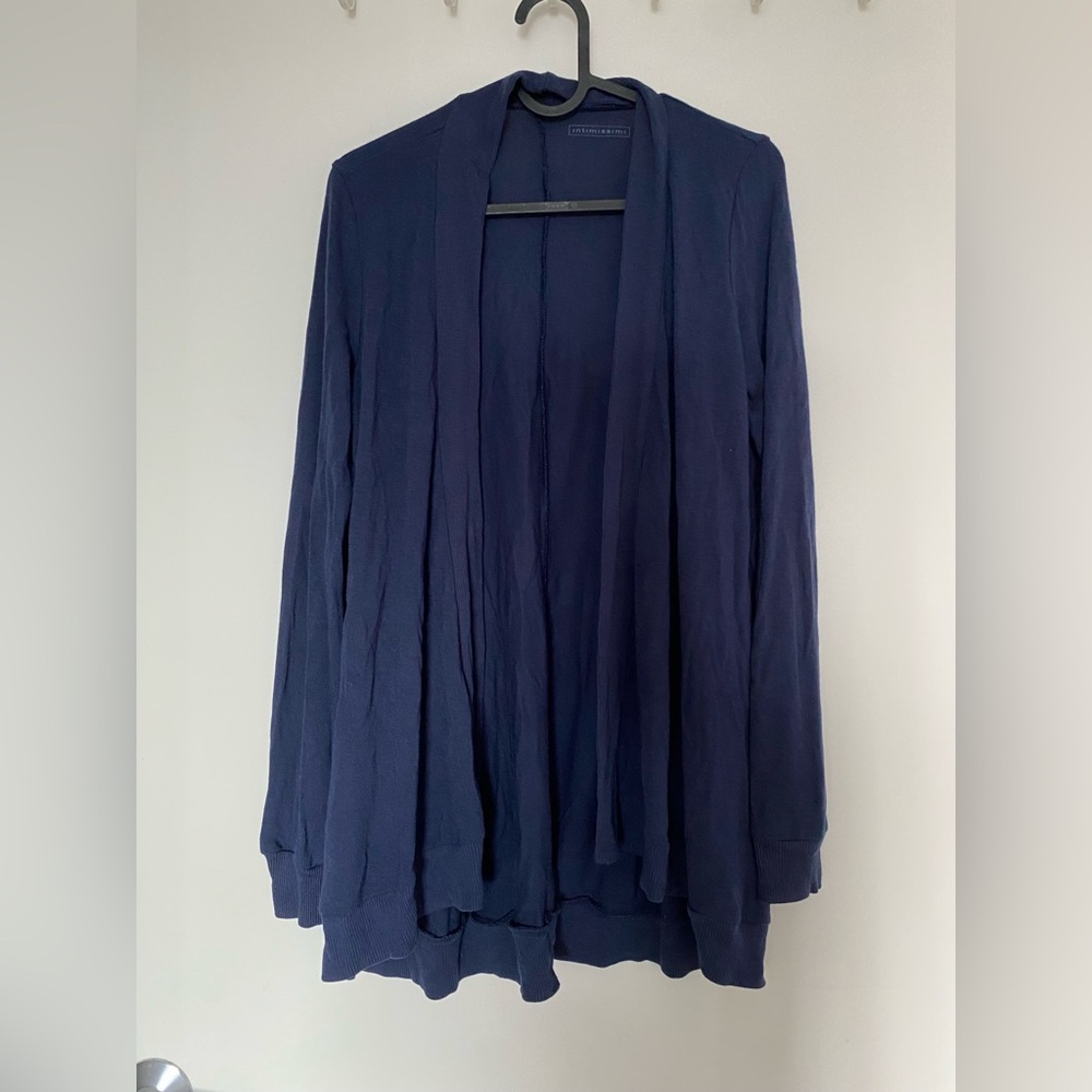 Intimissimi Navy Blue Open Front Cardigan - Size S